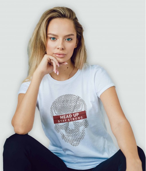 Дамска тениска с щампа Готика Staystrong skull - TShirtArtShop.com